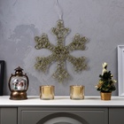 УЦЕНКА Фигура светодиодная «Снежинка», 40×0.5×40 см, 40 LED, ААх2 (не в компл.), Т/БЕЛЫЙ 10963867