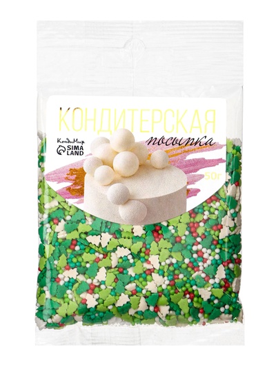 Посыпка кондитерская, декоративный микс, №1056, 50 г