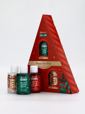 У_Winter Melody Набор в треугольной HNY, 3 геля для душа по 100 мл (10872543)