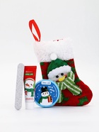 Подарочный набор в новогоднем носке «Снеговик», крем для рук, бомбочка для ванны и пилка для ногтей, URAL LAB - фото 119552856