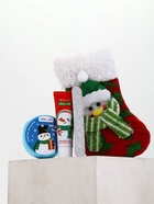 Подарочный набор в новогоднем носке «Снеговик», крем для рук, бомбочка для ванны и пилка для ногтей, URAL LAB - фото 119552865