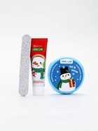 Подарочный набор в новогоднем носке «Снеговик», крем для рук, бомбочка для ванны и пилка для ногтей, URAL LAB - фото 119552857