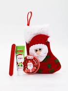 Подарочный набор в новогоднем носке «Дед Мороз», крем для рук, бомбочка для ванны и пилка для ногтей, URAL LAB - фото 119552870