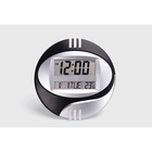 УЦЕНКА Часы-будильник электронные, настенные, настольные, 26×26 см, черные - Фото 2