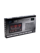 УЦЕНКА Часы электронные настенные, будильник, календарь, термометр, 20 х 3 х 33 см, красные 1096394 - фото 14997649