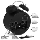 УЦЕНКА Будильник "Классика", дискретный ход, d-9.8 см, черный - фото 14997653
