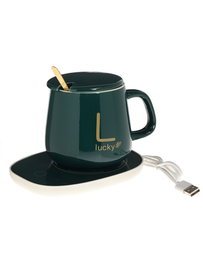 УЦЕНКА Кружка с подогревом LSK-1501, от USB, 16 Вт, зелёная