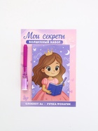 Набор: ручка с фонариком и невидимыми чернилами, блокнот А6, 16 л "Мои секреты" 10900532