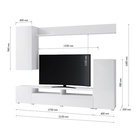 УЦЕНКА Гостиная Лира, 2130х1680х350, Белый/ Белый глянец МДФ - Фото 2