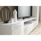 УЦЕНКА Гостиная Лира, 2130х1680х350, Белый/ Белый глянец МДФ - Фото 4