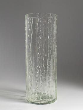 Ваза декоративная, h=35 см, d=12 см, стекло, прозрачная