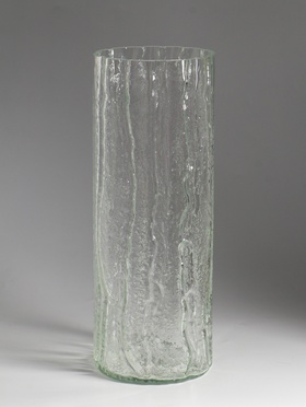 Ваза декоративная, h=40 см, d=15 см, стекло, прозрачная