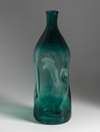 Ваза декоративная, 380 мл, h=36 см, 12 см, 15 см, d внутренний горлышка 2.5 см, стекло, зелёная - фото 809365433