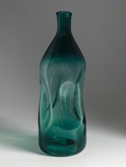 Ваза декоративная, 380 мл, h=36 см, 12 см, 15 см, d внутренний горлышка 2.5 см, стекло, зелёная - фото 809365435