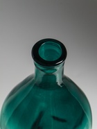 Ваза декоративная, 380 мл, h=36 см, 12 см, 15 см, d внутренний горлышка 2.5 см, стекло, зелёная - фото 809365436