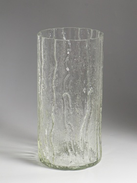 Ваза декоративная, h=30 см, d=15 см, стекло, прозрачная