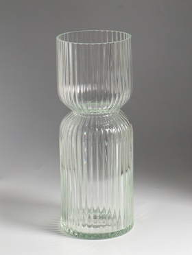 Ваза декоративная, h=30 см, d=12 см, стекло, прозрачная