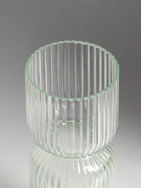 Ваза декоративная, h=30 см, d=12 см, стекло, прозрачная