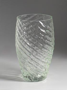 Ваза, h=21 см, d=11, стекло, прозрачная