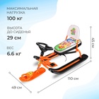 УЦЕНКА Снегокат «Тимка спорт 4-1», со спинкой, оранжевый, ТС4-1/Ф12 Nika Kids - Фото 2