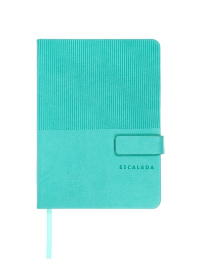 Ежедневник недатированный ESCALADA, А6+, 120 листов, кожзам, сшивной, бирюзовый