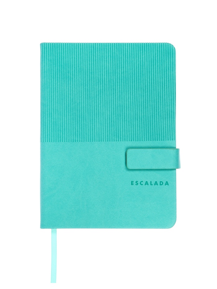 Ежедневник недатированный ESCALADA, А6+, 120 листов, кожзам, сшивной, бирюзовый - Фото 1