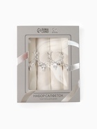 Набор салфеток с декорат. кольцами Этель  Snow 40х40 см - 4 шт, 100% лён - фото 62163217