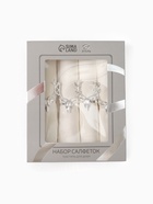 Набор салфеток с декоративными кольцами «Этель» Snow, 40×40 см - 4 шт., 100% лён 10918026