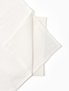 Набор салфеток с декоративными кольцами «Этель» Snow, 40×40 см - 4 шт., 100% лён 10918026