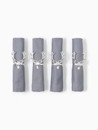 Набор салфеток с декоративными кольцами «Этель», 40×40 см - 4 шт., 100% ХБ - фото 63128699