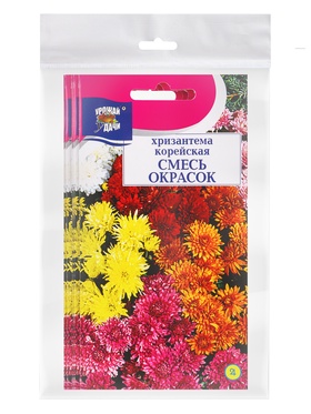 Набор семян Хризантема Корейская, низкорослая смесь, 5 шт.