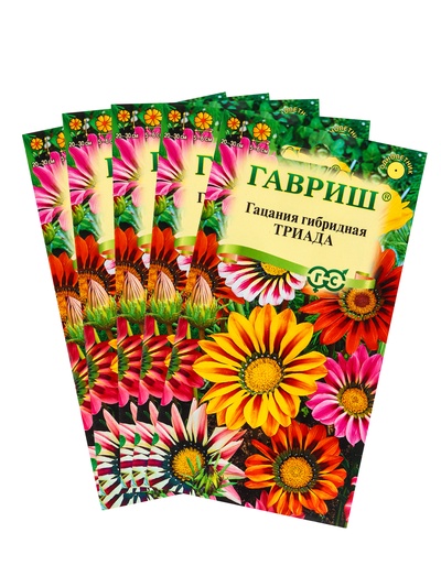 Набор семян Гацания крупноцветковая "Триада", смесь, О, 5 шт.