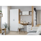 УЦЕНКА Шкаф двухстворчатый Лайт, 900×480×2052, Белый/Дуб золотой - Фото 5