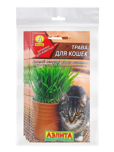 Набор семян "Трава для кошек",  5 шт.