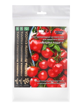 Набор семян Томат "Марьина Роща" F1 раннеспелый, крупноплодный, кистевого типа, 3 шт.
