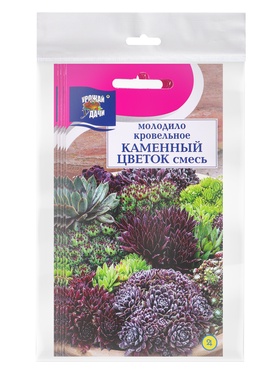 Набор семян Молодило "КАМЕННЫЙ ЦВЕТОК", смесь, 5 шт.