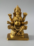 УЦЕНКА Фигура "Ганеша" золото, 20х12х8см 10964084