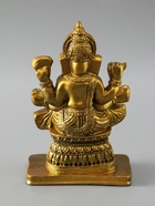 УЦЕНКА Фигура "Ганеша" золото, 20х12х8см 10964084