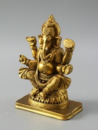 УЦЕНКА Фигура "Ганеша" золото, 20х12х8см 10964084