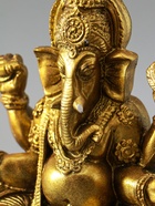 УЦЕНКА Фигура "Ганеша" золото, 20х12х8см 10964084