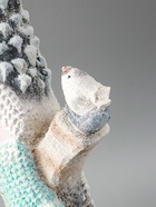 УЦЕНКА Сувенир керамика свет «Снеговик с птицей и зимним домиком, срез дерева» 41×25×9 см - Фото 9