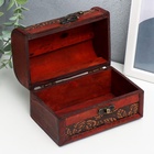 УЦЕНКА Шкатулка сундучок "Цветочный узор" 10х15х10,5 см - Фото 2