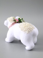 УЦЕНКА Декор «Белый мишка с еловым венком в бусинках» 13×23×13 см - Фото 7