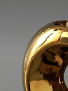 УЦЕНКА Подсвечник керамика на 1 свечу "Кольцо" d=6 см золото 16х8х14 см - фото 14991888