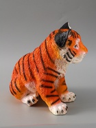 УЦЕНКА Копилка "Тигр сидячий" оранжево-коричневый 23х15,5х23 см 10964093