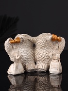 УЦЕНКА Фигура "Совы говорят по телефону" 8х12х7 см, серый 10964097