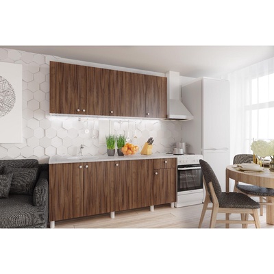 УЦЕНКА Кухонный гарнитур Поинт 1800, Тьеполо фасад/Белый корпус