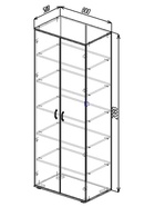 УЦЕНКА Шкаф двухстворчатый, 5 полок, 800х500х2100, Белый 10964142 - фото 3918716