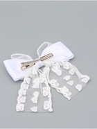 Бант для волос на заколке с лентами «Сердечки», белый, Принцессы - фото 61956138