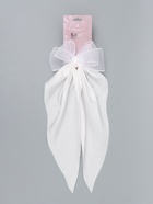 Бант для волос на заколке с лентами, белый, Принцессы - фото 61956140